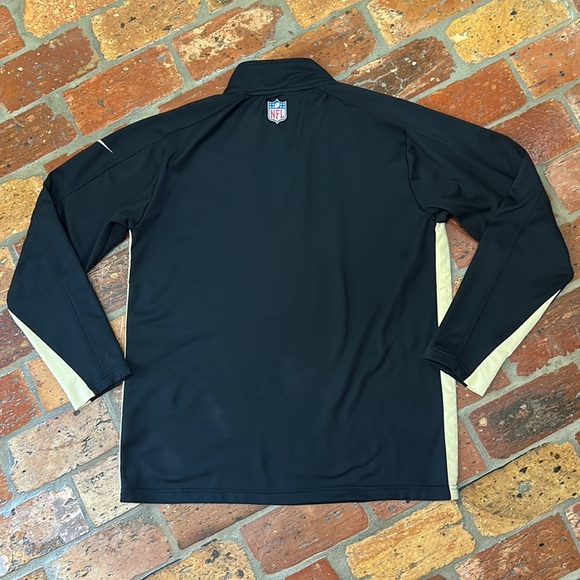 NFL Onfield Apparel New Orleans saints quarter zip Nike Pullover szM - Picture 8 of 11